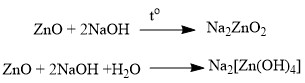 В ходе реакции по схеме naoh zno образуется