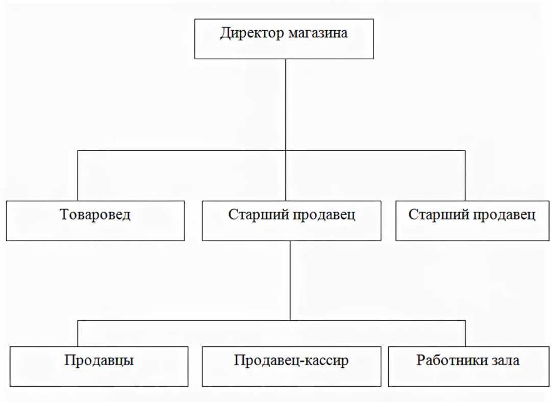 Схема организационная структура торгового предприятия схема