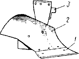 Схема отвального корпуса плуга