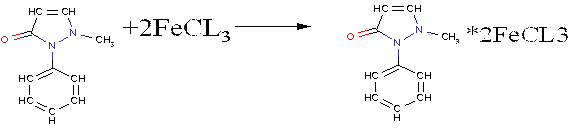 Fecl2 h2o2. Реакция анальгина с хлоридом железа. Метамизол натрия с хлоридом железа 3. Метамизол натрия и хлорид железа 3 реакция. Анальгин с хлоридом железа 3 реакция.
