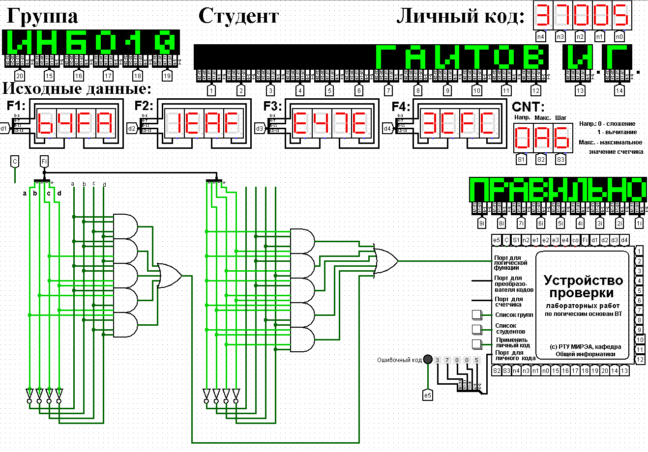 Построение комбинационных схем