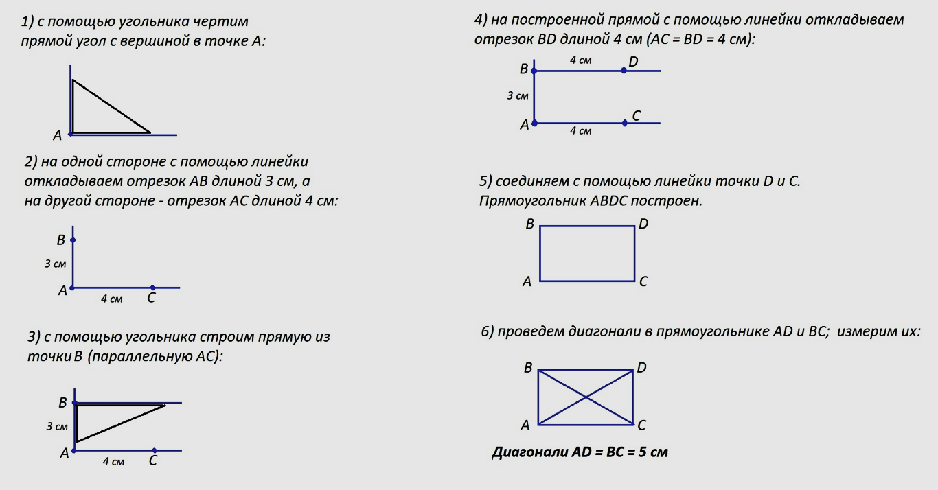 B см. Построение прямоугольника с помощью. Алгоритм построения прямоугольника с заданными сторонами. Построение прямоугольника с помощью угольника. Алгоритм построения прямоугольника на нелинованной бумаге.