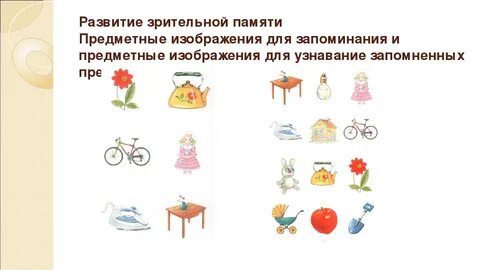 Тест запомни картинки исследование памяти