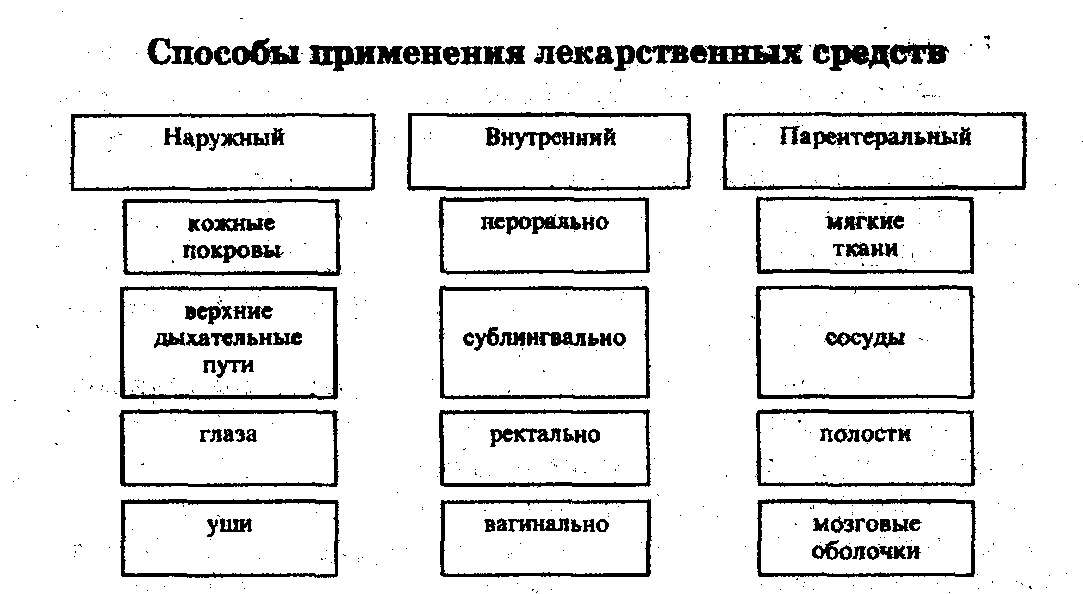 1 применение лекарственных средств на кожу схема