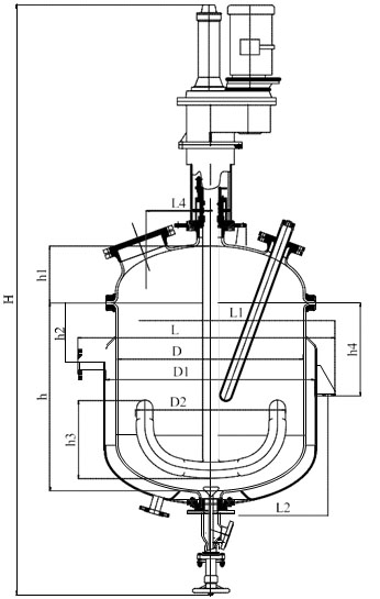 Реактор с паровой рубашкой и якорной мешалкой схематический рисунок принцип работы