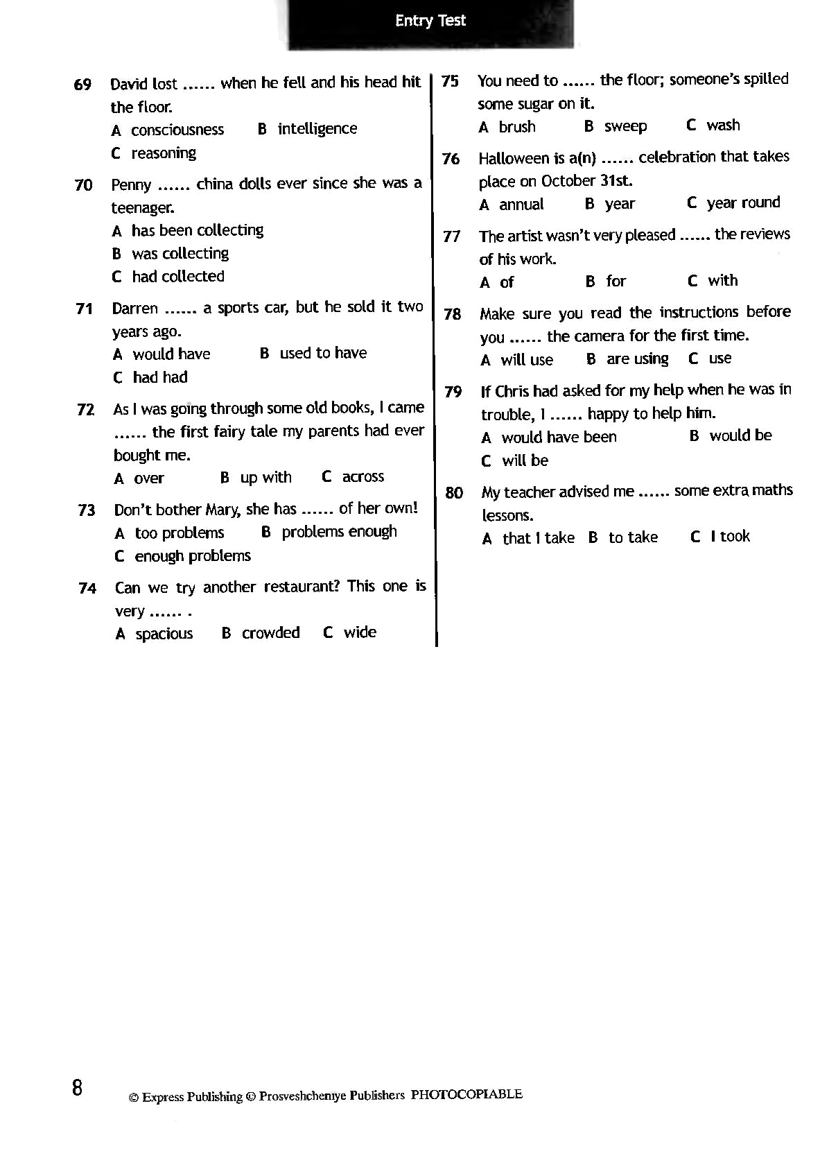 Entry Test ответы. Entry Test 8 класс. Entry Test 10 класс ответы. Тест по английскому 8 класс entry Test 8.