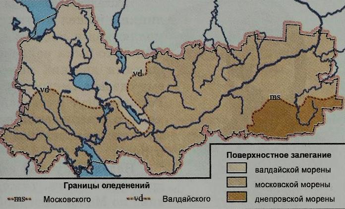 Московское оледенение карта