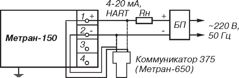 Схема подключения метран 370