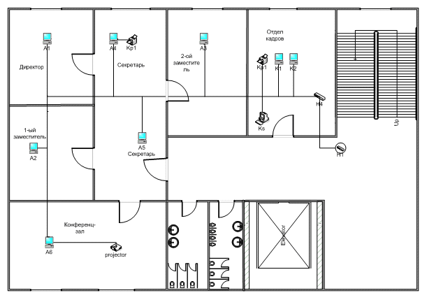 Visio план этажа