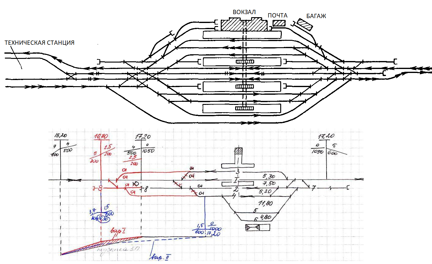 Чертеж станции жд