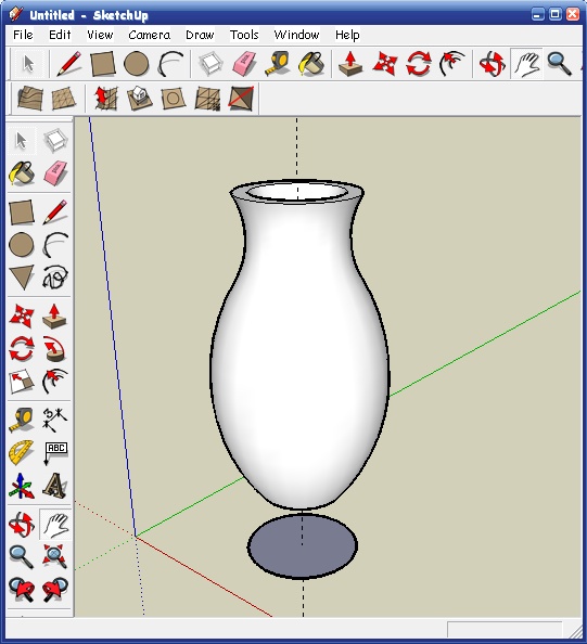 Как нарисовать вазу в скетчап