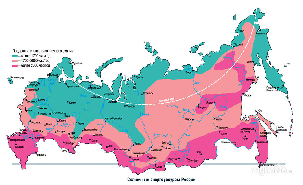 Солнечная инсоляция карта мира