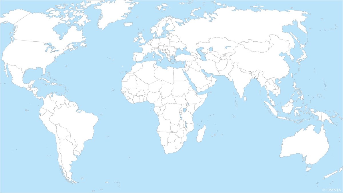 Политическая карта без названий