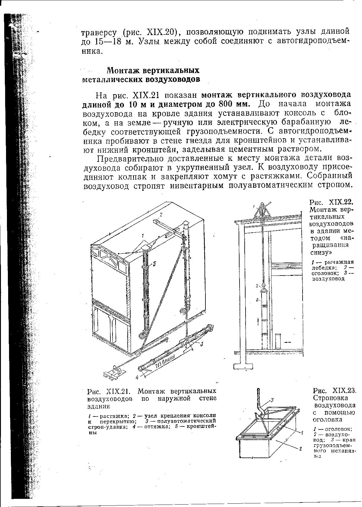 Схема монтажа вертикальных воздуховодов