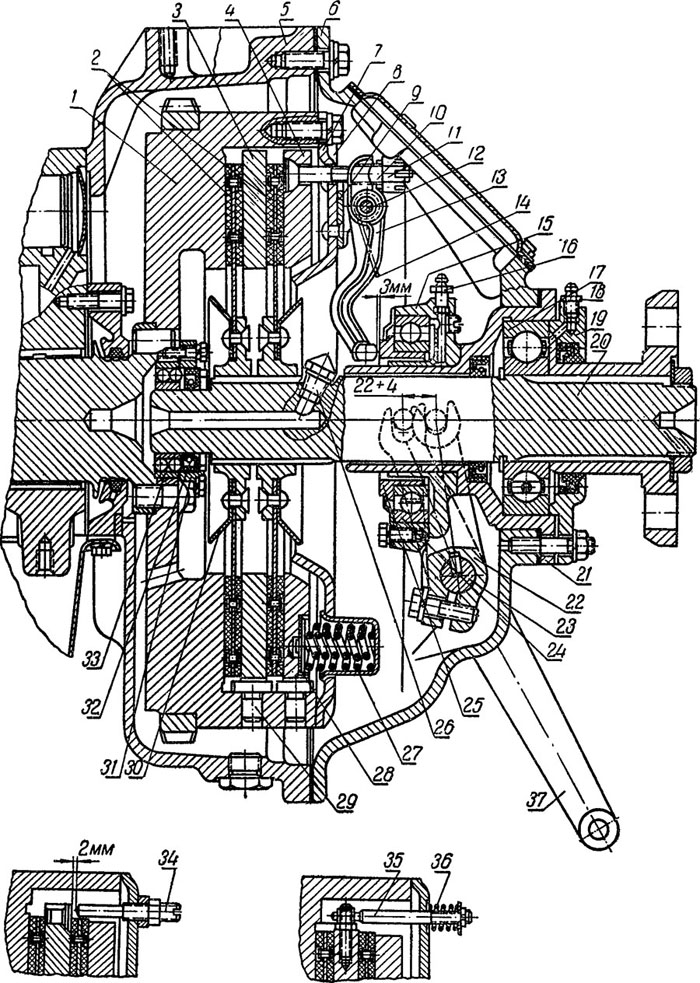 Сборка сцепления дт 75 двигатель а 41 схема