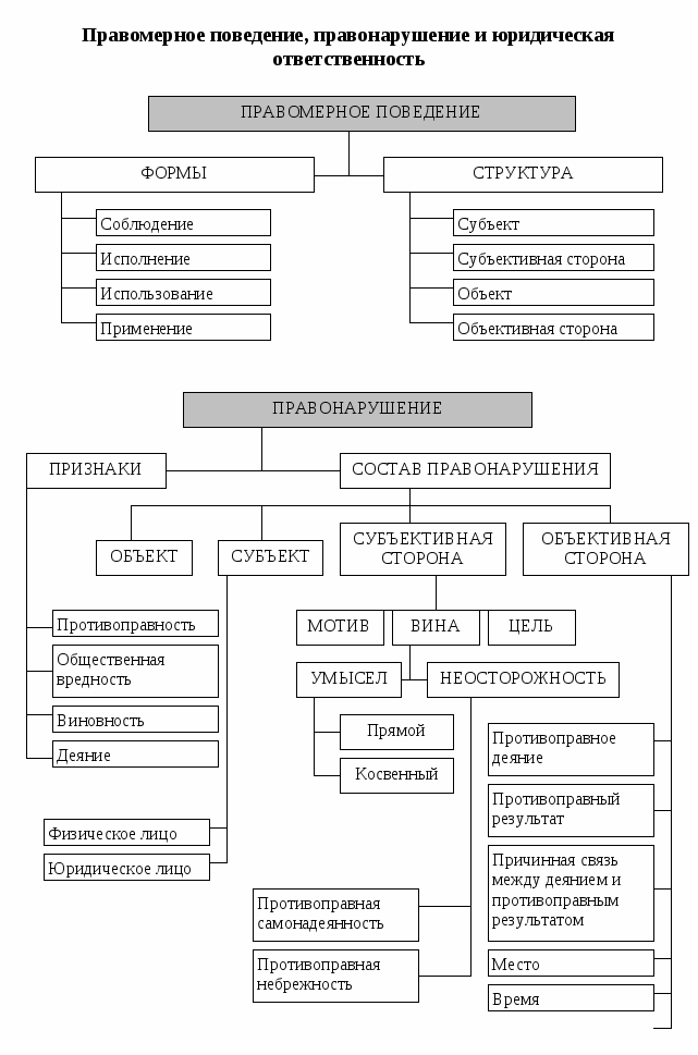 Состав правонарушения тгп схема