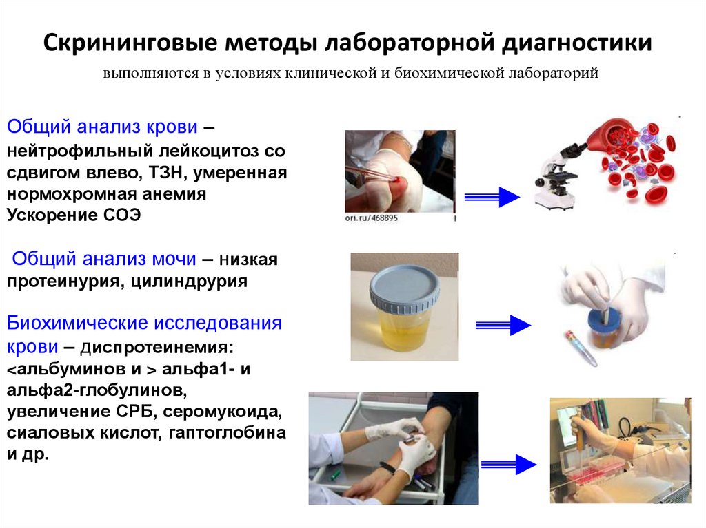 Методы лабораторной диагностики. Скрининговые методы.