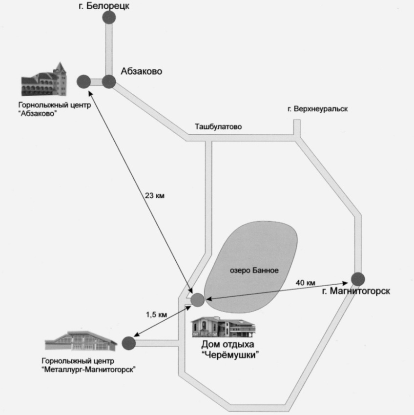 Озера банное карта