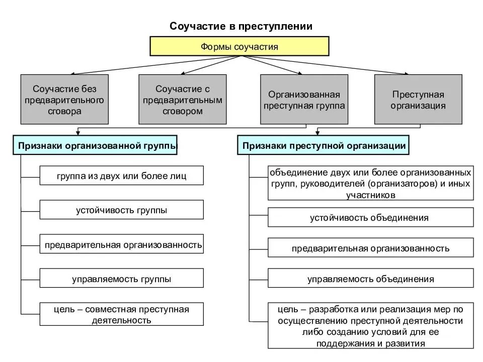 Формы соучастия схема