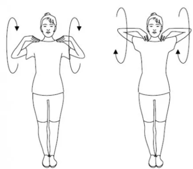 Упражнение движение вперед. Круговые движения руками. Вращение плечами. Круговые вращения плеч. Круговые вращения в плечевом суставе.