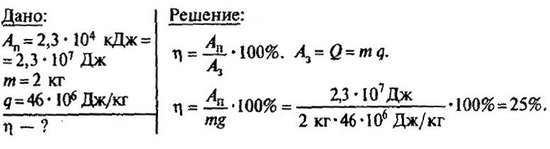 Для совершения полезной работы 1100 кдж при кпд двигателя 25 необходимо сжечь природного газа