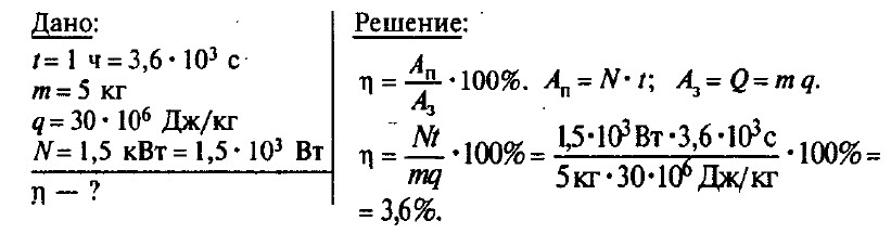 Двигатель совершил полезную работу. Двигатель внутреннего сгорания задачи. КПД двигателя физика 8 класс задачи. Задача 1140 по физике. Двигатель внутреннего сгорания мощностью 36 КВТ за 1.