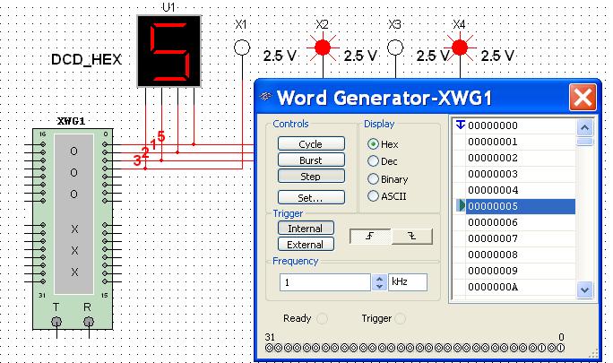 Hex generator. Мультисим индикаторы. Семисегментный индикатор в мультисиме. Логический анализатор мультисим. Генераторы в мультисим.