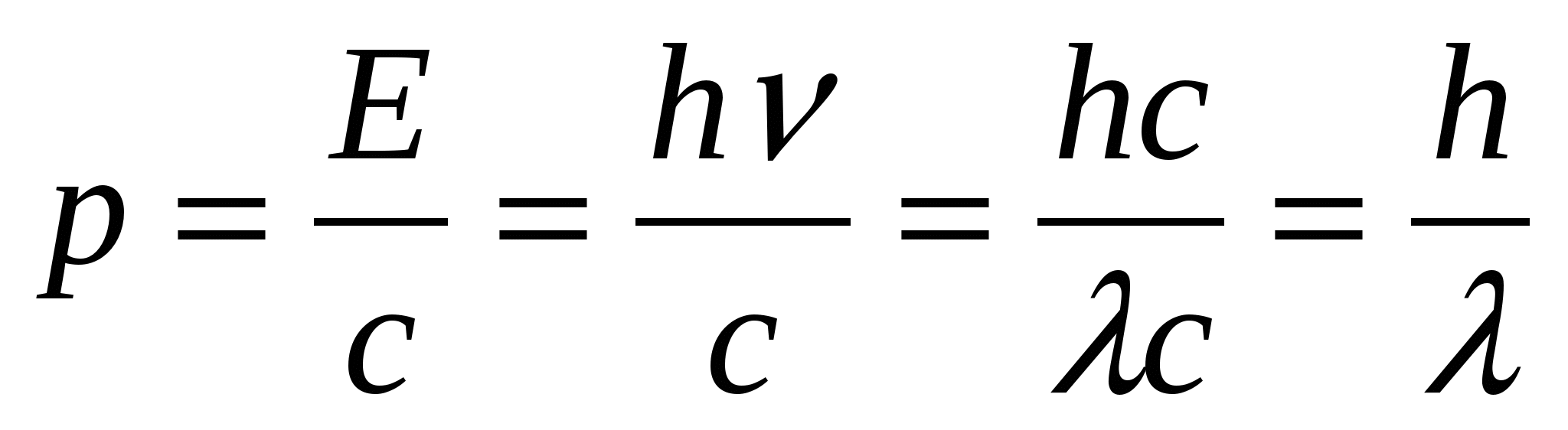 Энергия фотона формула через длину волны.