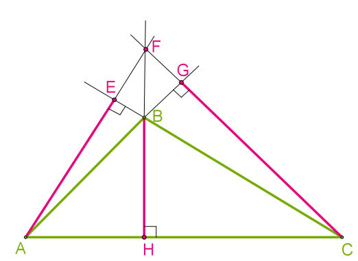 Пересекающиеся отрезки в треугольнике. Замечательная точка треугольника высота. Замечательные точки тупоугольного треугольника. В тупоугольном треугольнике высоты пересекаются. Высота тупоугольного треугольника это в геометрии.