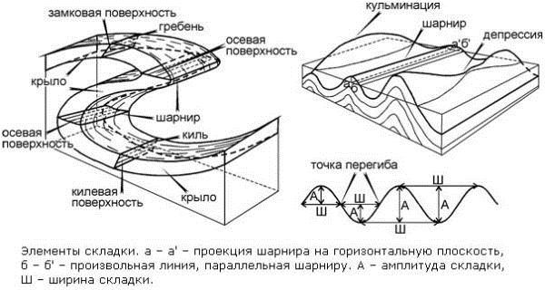 Нарисовать в разрезе наклонную сундучную антиклинальную складку